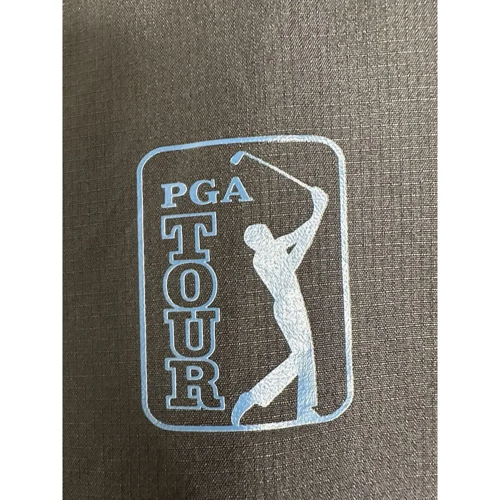 PGA Tour Men' Official Long Sleeve Hoodie WindbreakerFull‎ Zip Black/Whit…